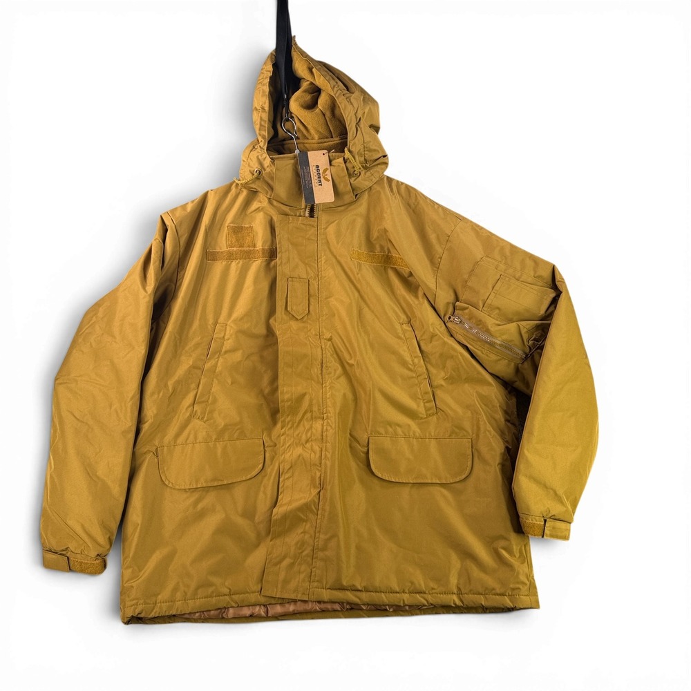 Accent Apparel Parka Mens Large Coyote Extreme Cold Weather Tactical Jacket